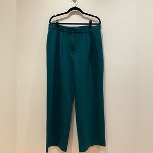 Green Abercrombie & Fitch Trouser Pants Ultra High Rise Wide Leg Size 33 16